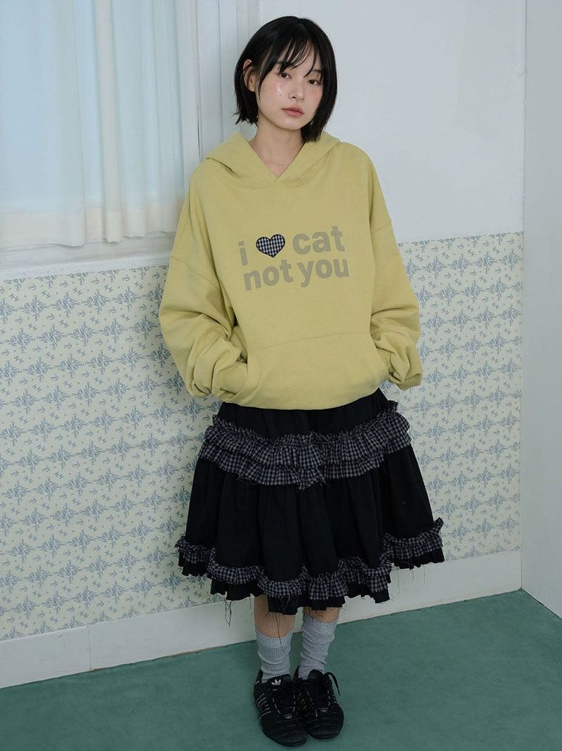 RUFFLE POINT SKIRT - BLACK