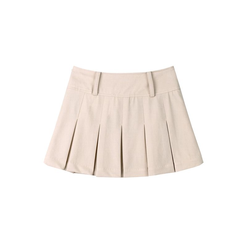 BASIC PLEATS SKIRT (BEIGE)