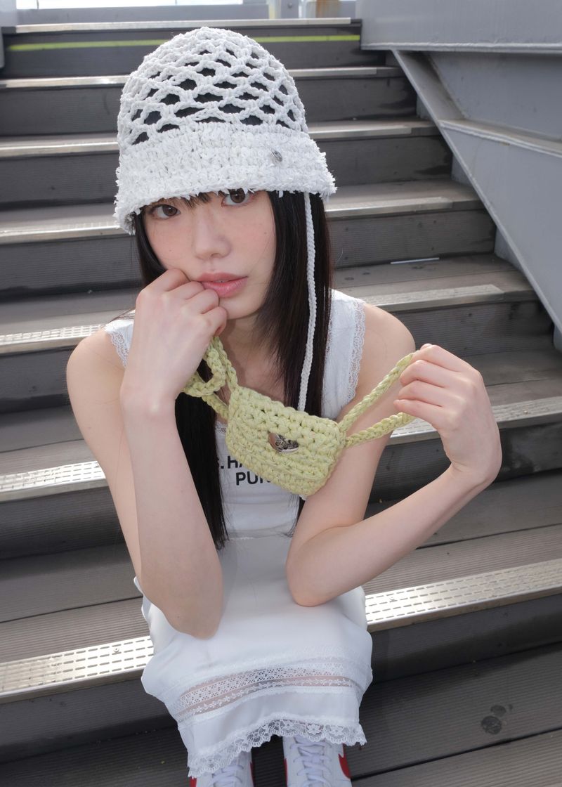 Net String Bucket Hat - Ivory