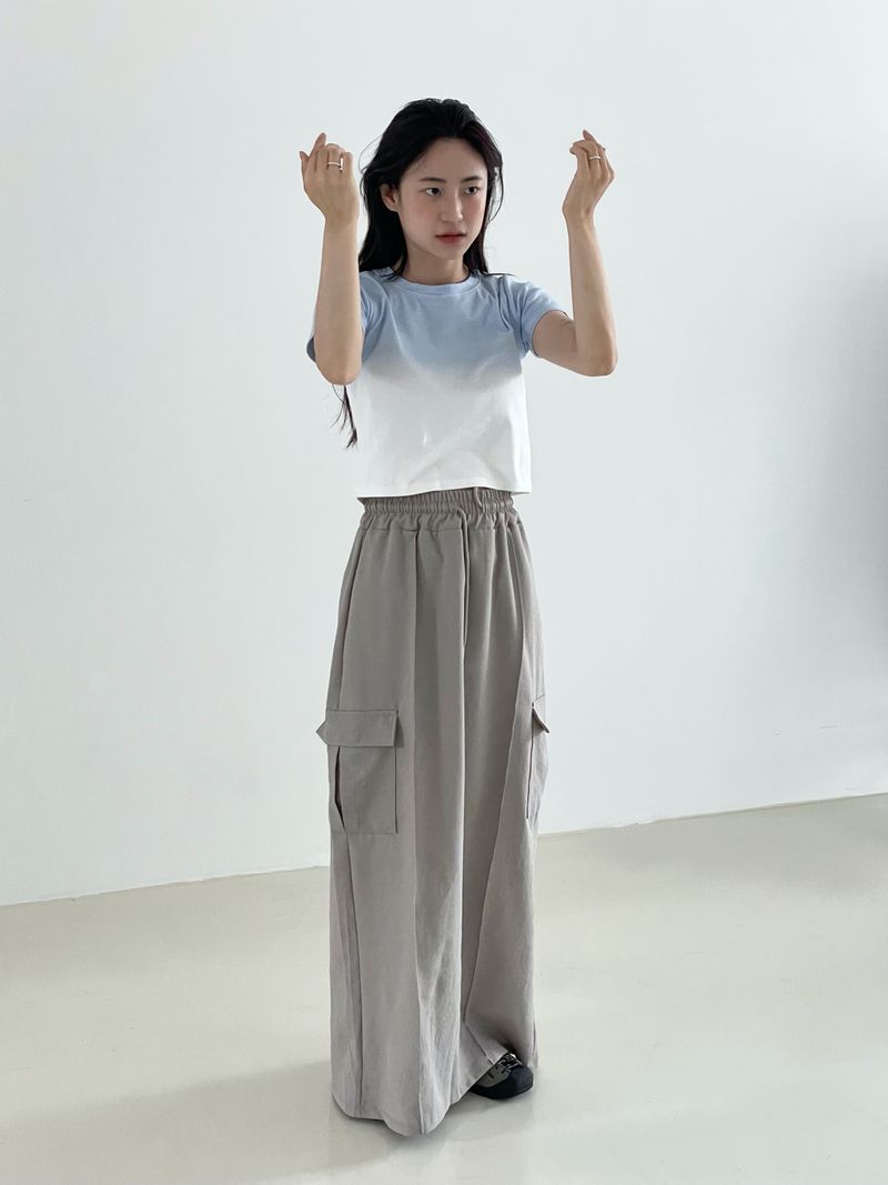 Cargo banding long skirt