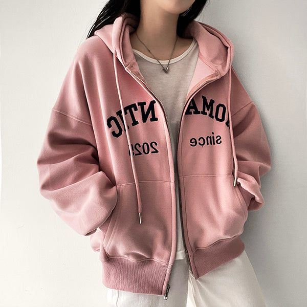 Shine Tantan Embroidered Hooded Zip-Up