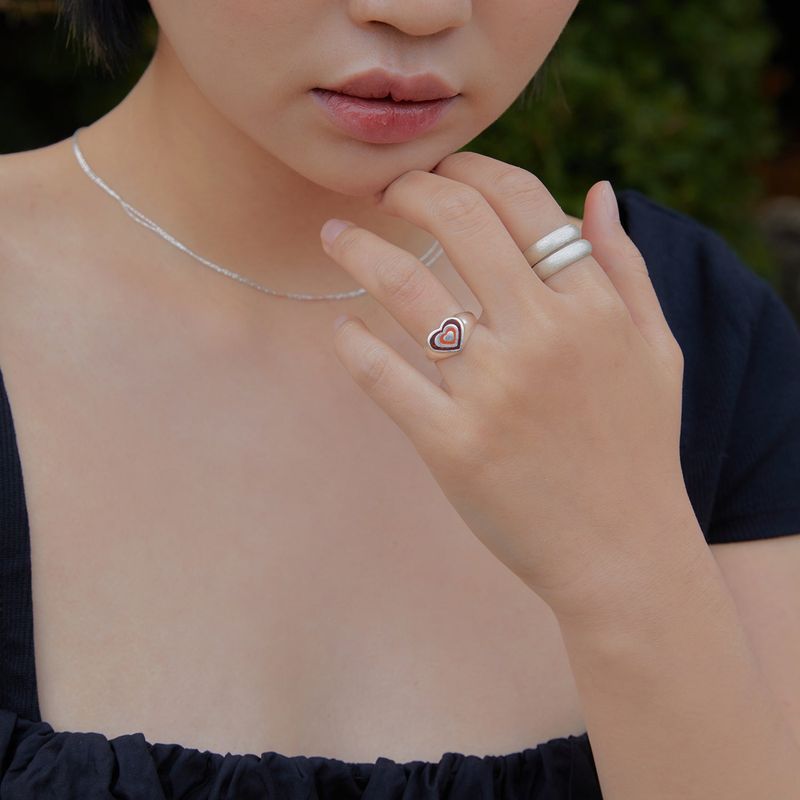glitter round ring