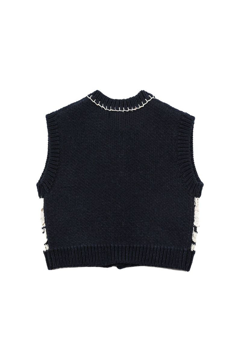 Monet Jacquard Vest [Navy]