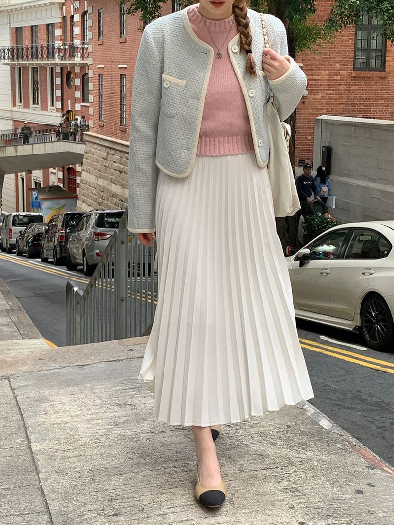 [MADE] LOVE MORE PINTUCK LONG SKIRT