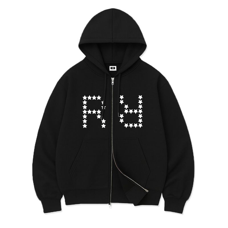 STAR GRID BOLD OVER FIT 2-WAY ZIP-UP (2color)