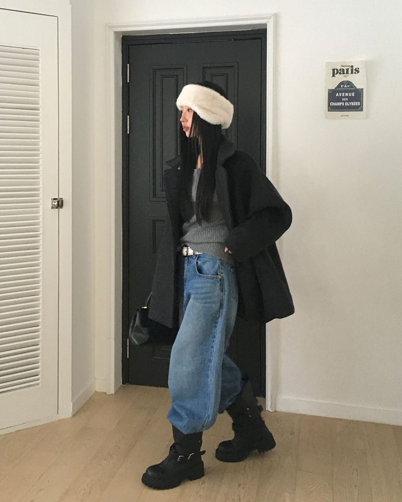 [ORIGINAL] HOLES HIGH NECK MEDIUM COAT