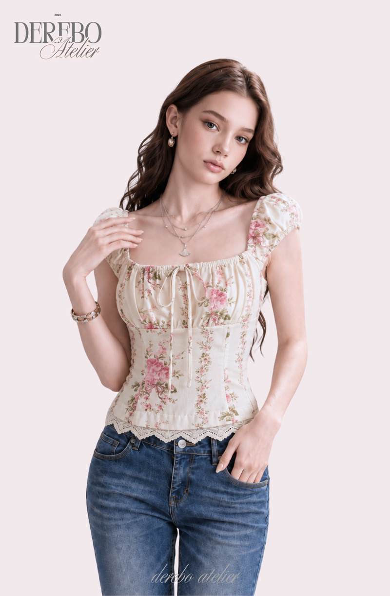 Flora Lace Bustier Blouse
