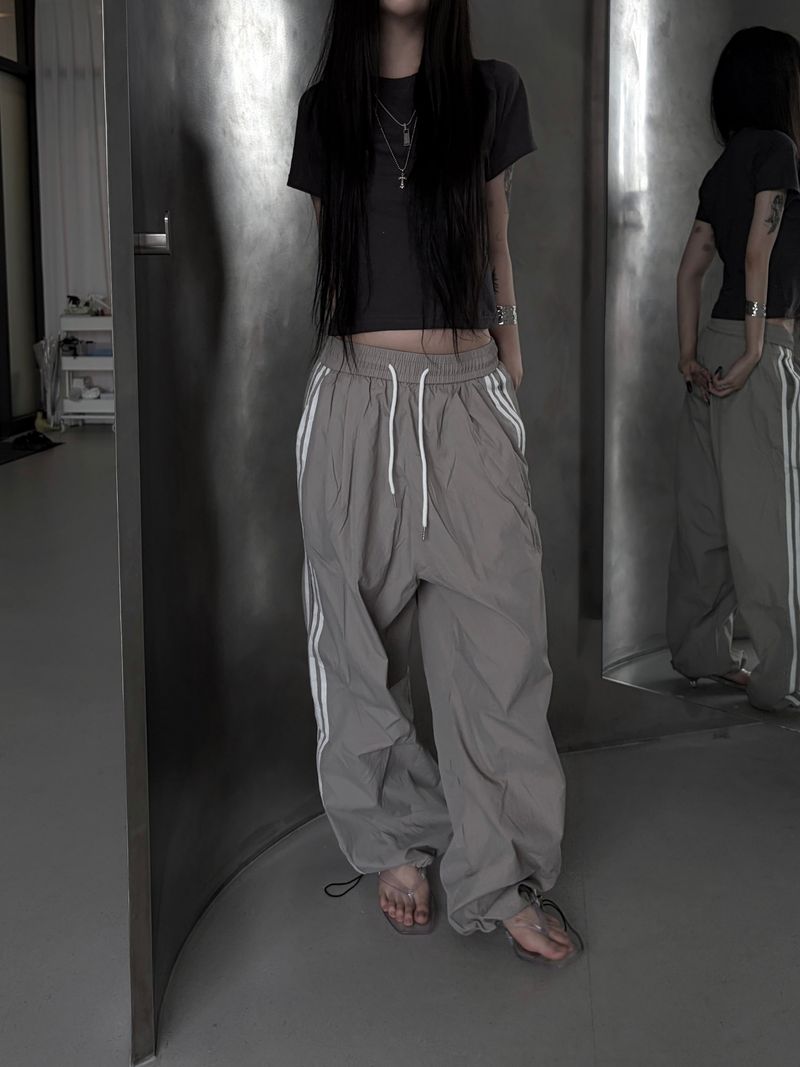 smoke track summer pants (2color)
