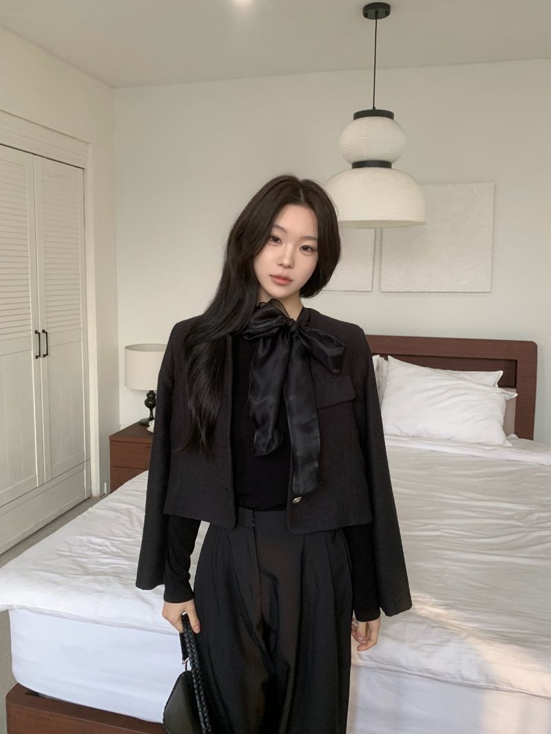 Tilly Tie Scarf Long Sleeve Top