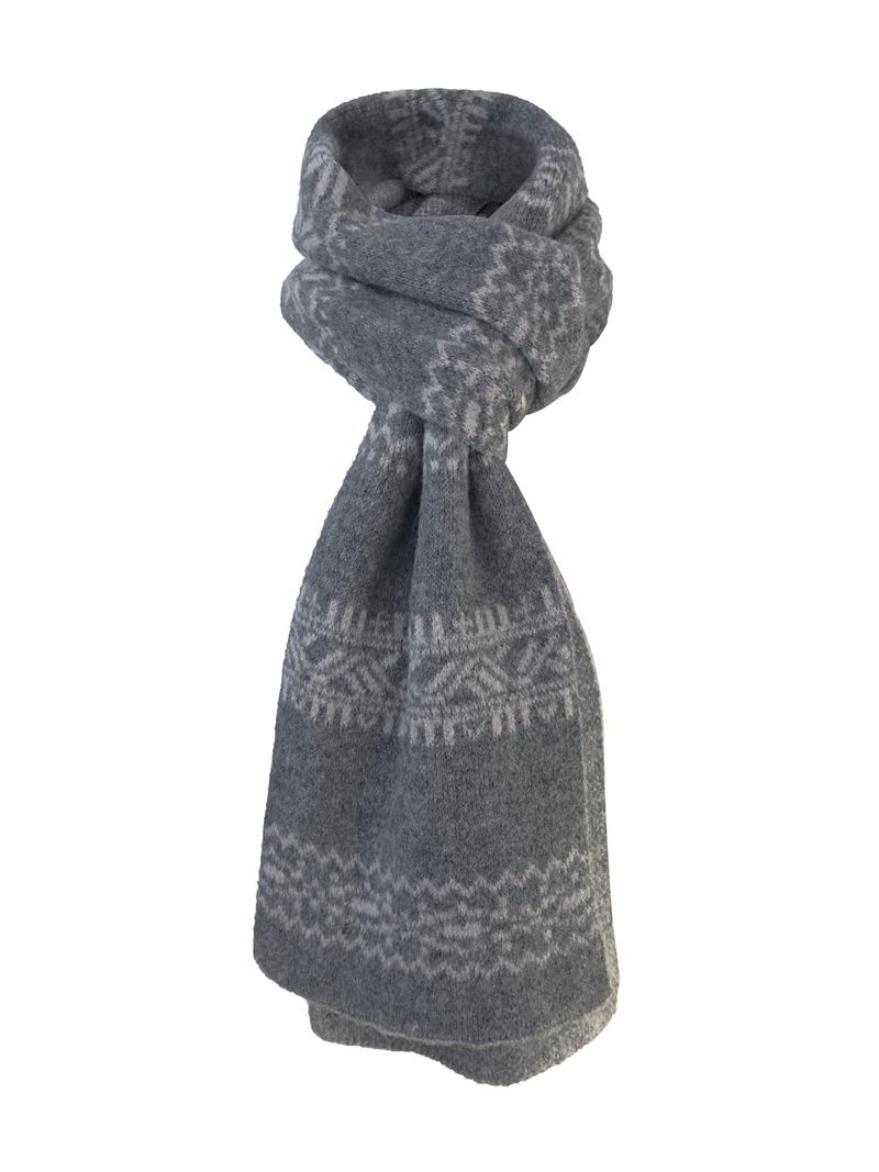 winter jacquard contrast muffler (4color)