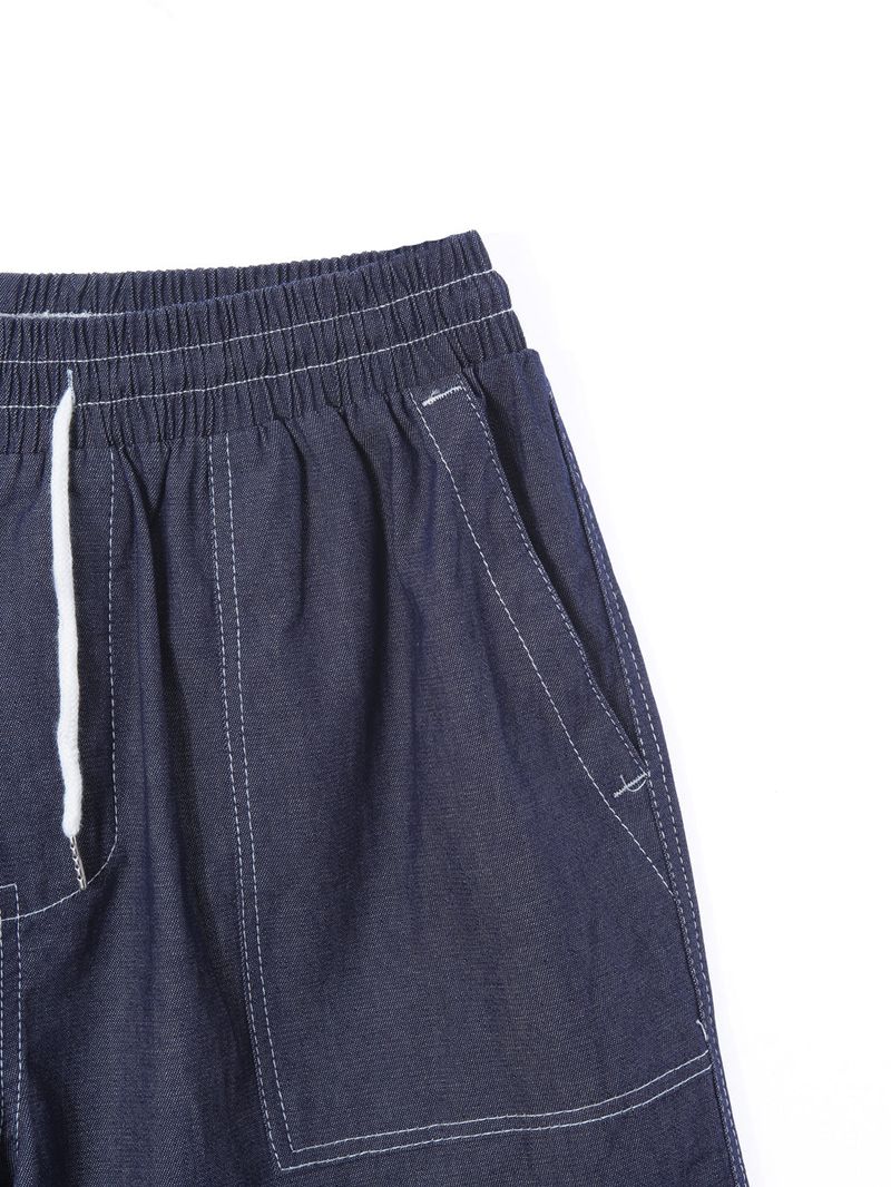 Indigo set-up denim shorts