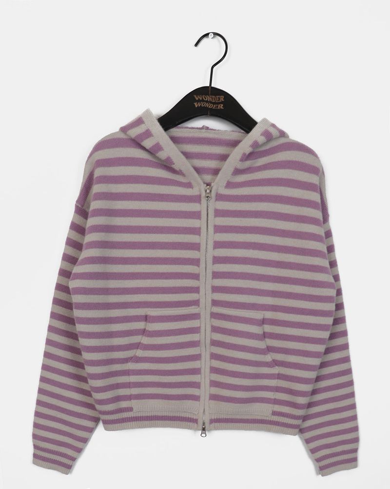 [MADE] Anton Stripe Pocket Two-Way Knit Zip-Up