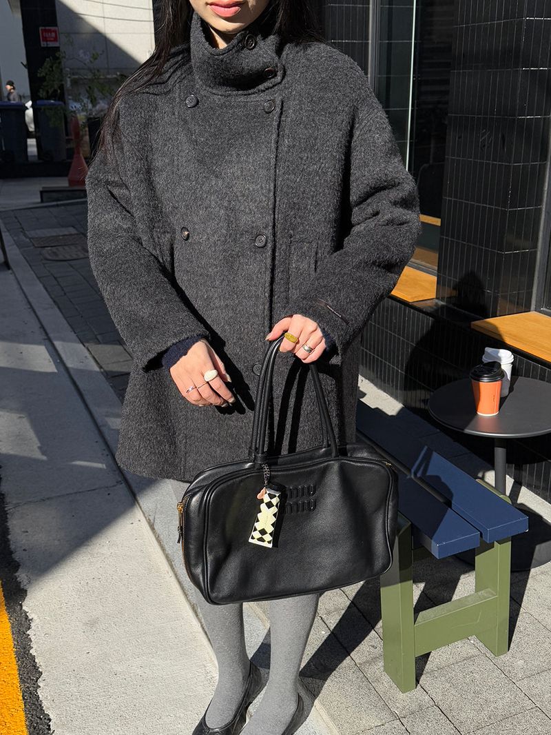[MADE] KYLIE WOOL ALPACA HANDMADE HALF DOUBLE COAT