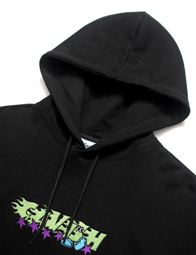 FLAME LOGO HOODIE BLACK(CV2CFUM410A)