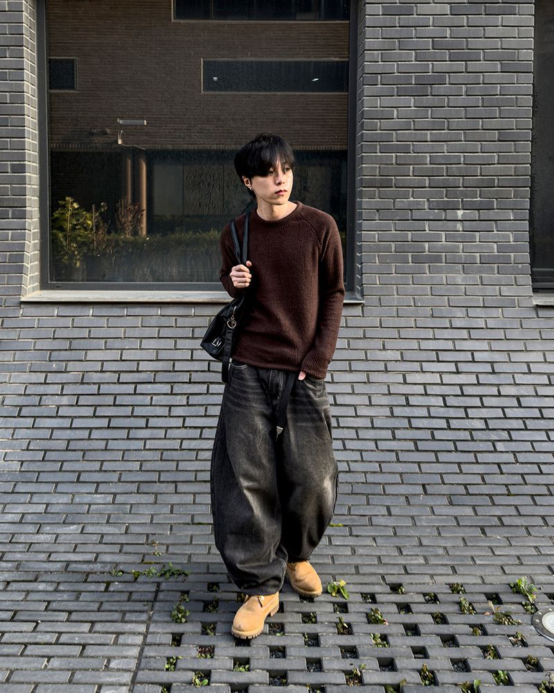 Kino Double Cat Washing Balloon Denim