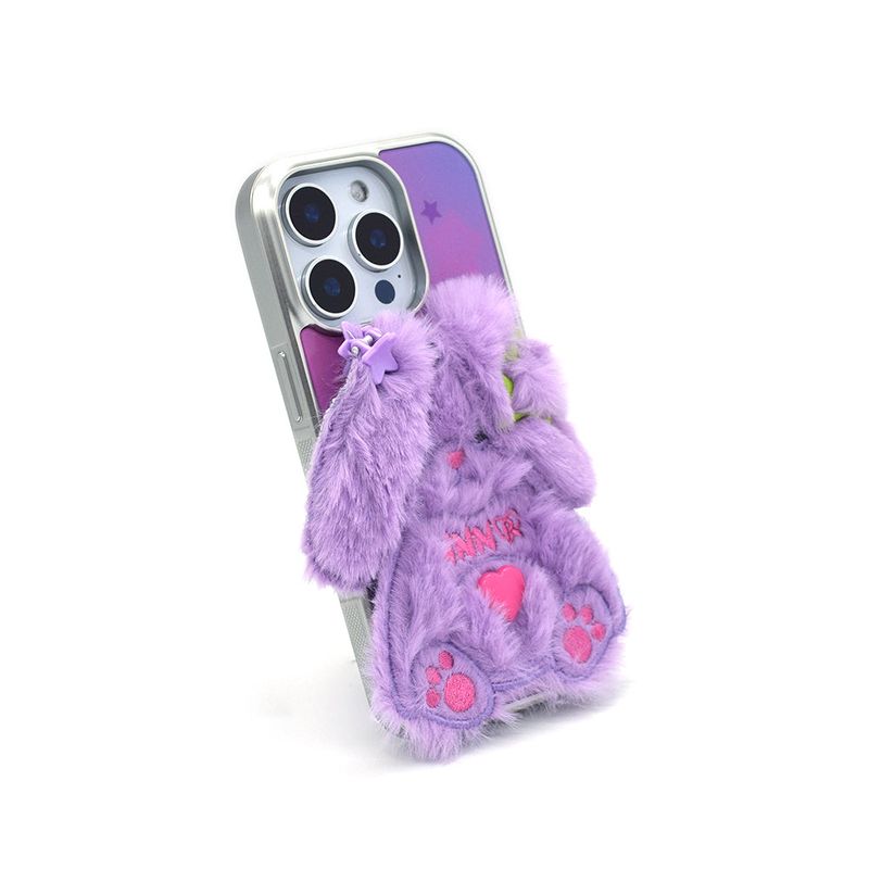 SUN CASE SHY RABBIT LIGHT PURPLE (GLOSSY SILVER)