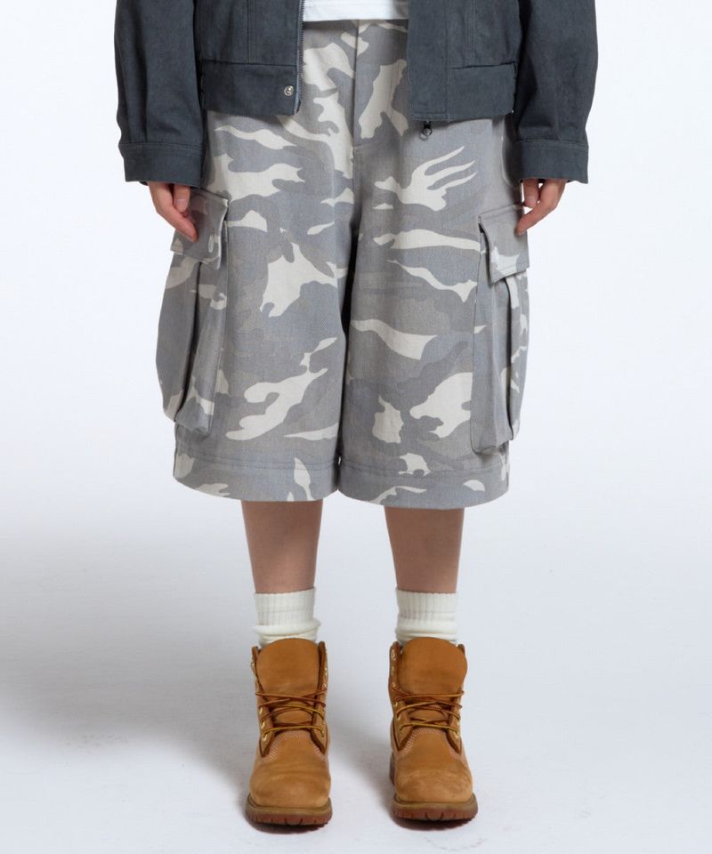 CONY CAMO 2-WAY CARGO PANTS / LIGHT GRAY