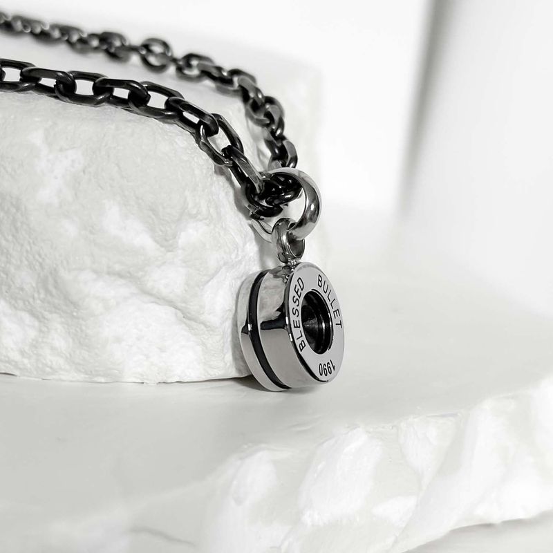 BLESSED BULLET（ブレスドブレット）の「SS-Bullet Back Necklace_Black silver_original（Accessories）」