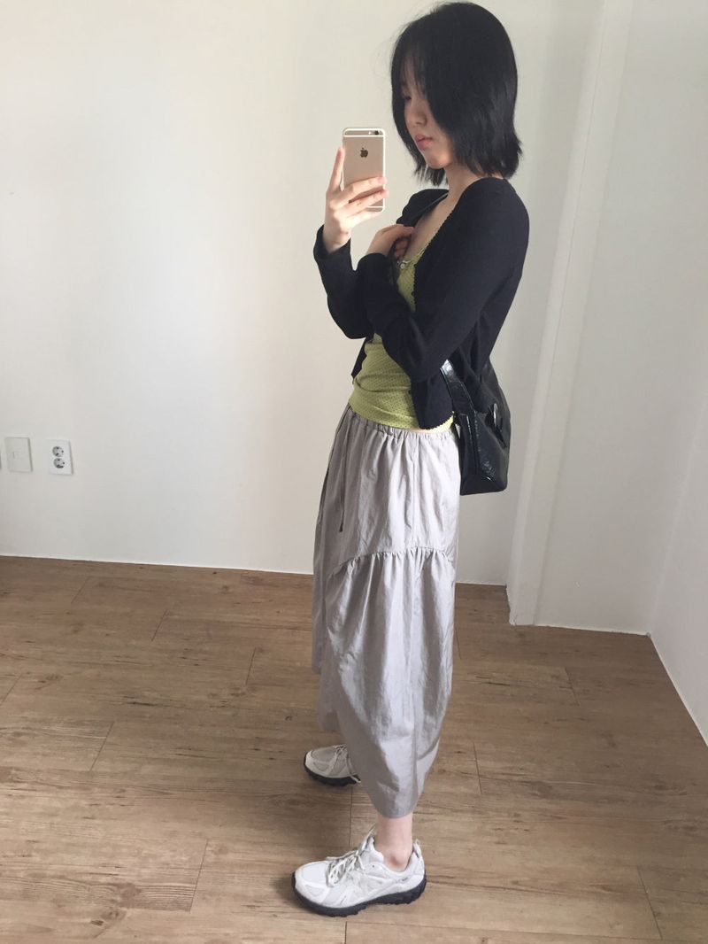 Vertical punching v-neck cardigan (4color)