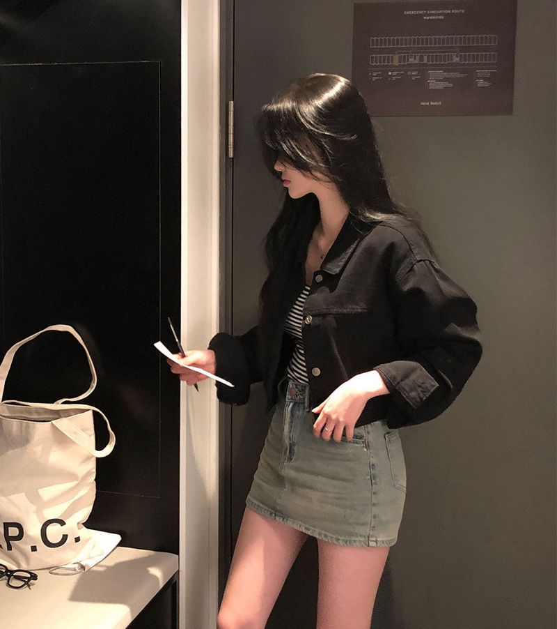[BELLIDE MADE] creamy cropped cotton jacket