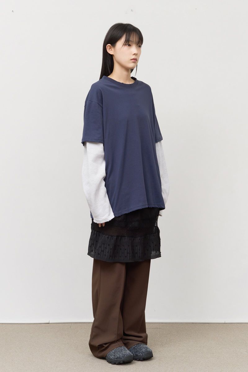 Bebe Waffled Layered Longsleeve