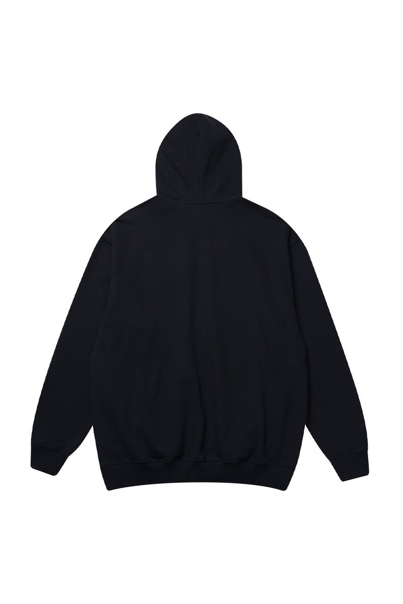 HAIF-ZIP HOODIE (LONG)_NAVY