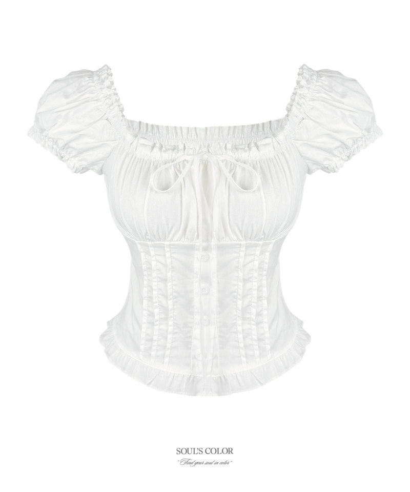 SOUL'S COLOR(ソウルズカラー)の「Dolly ribbon blouse (3color)(Tops)」