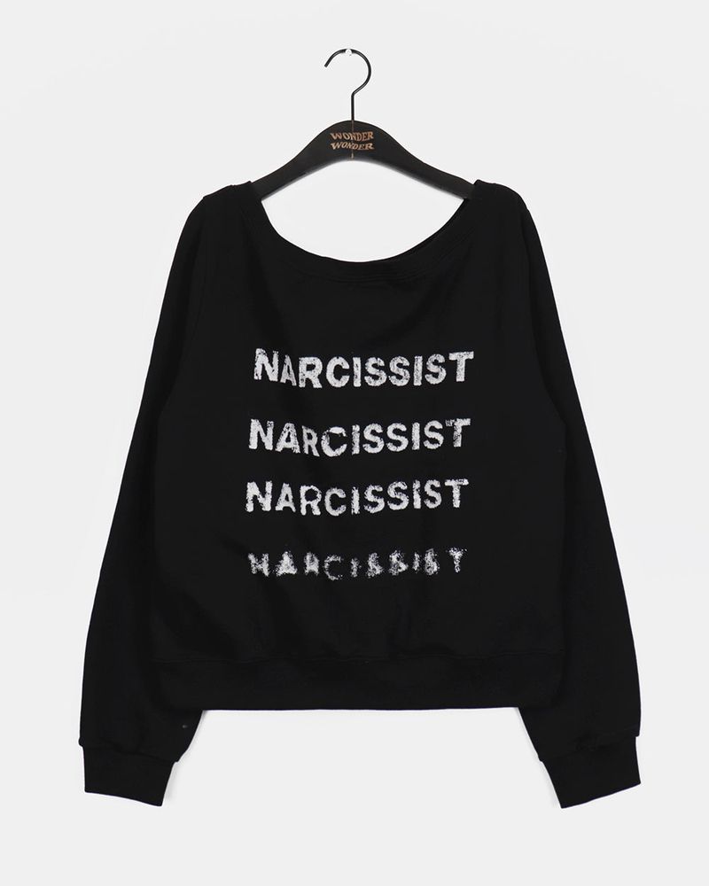 Nar off shoulder loose fit sweatshirt