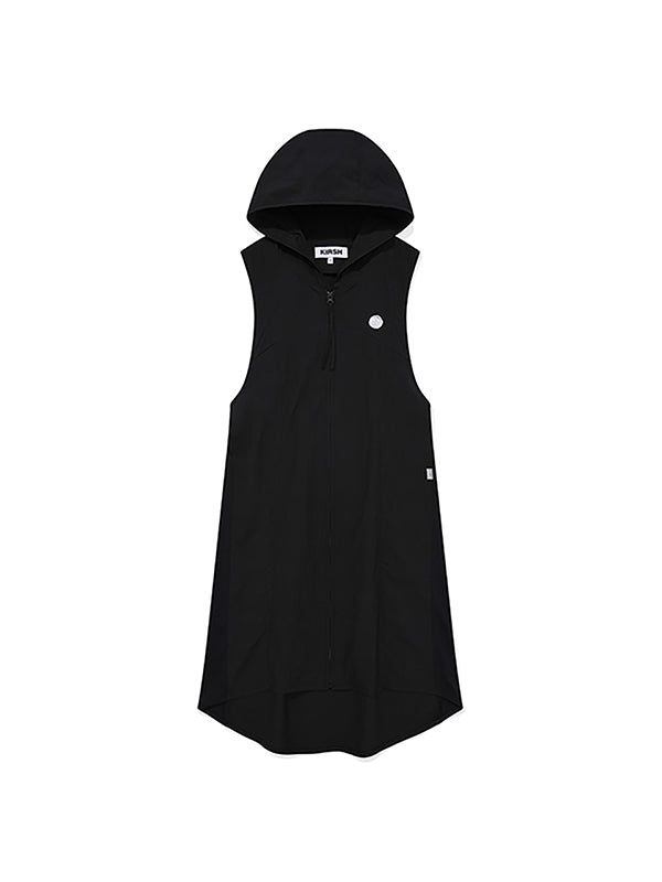 KIRSH（キルシー）の「LAYERED HOODIE WOVEN DRESS [BLACK]（Dresses）」