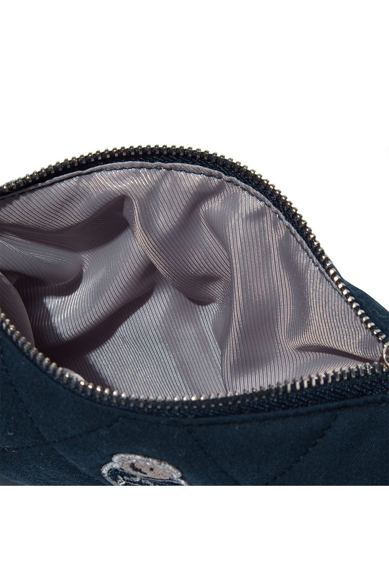 Quilting 2Way Mini Pouch_Navy