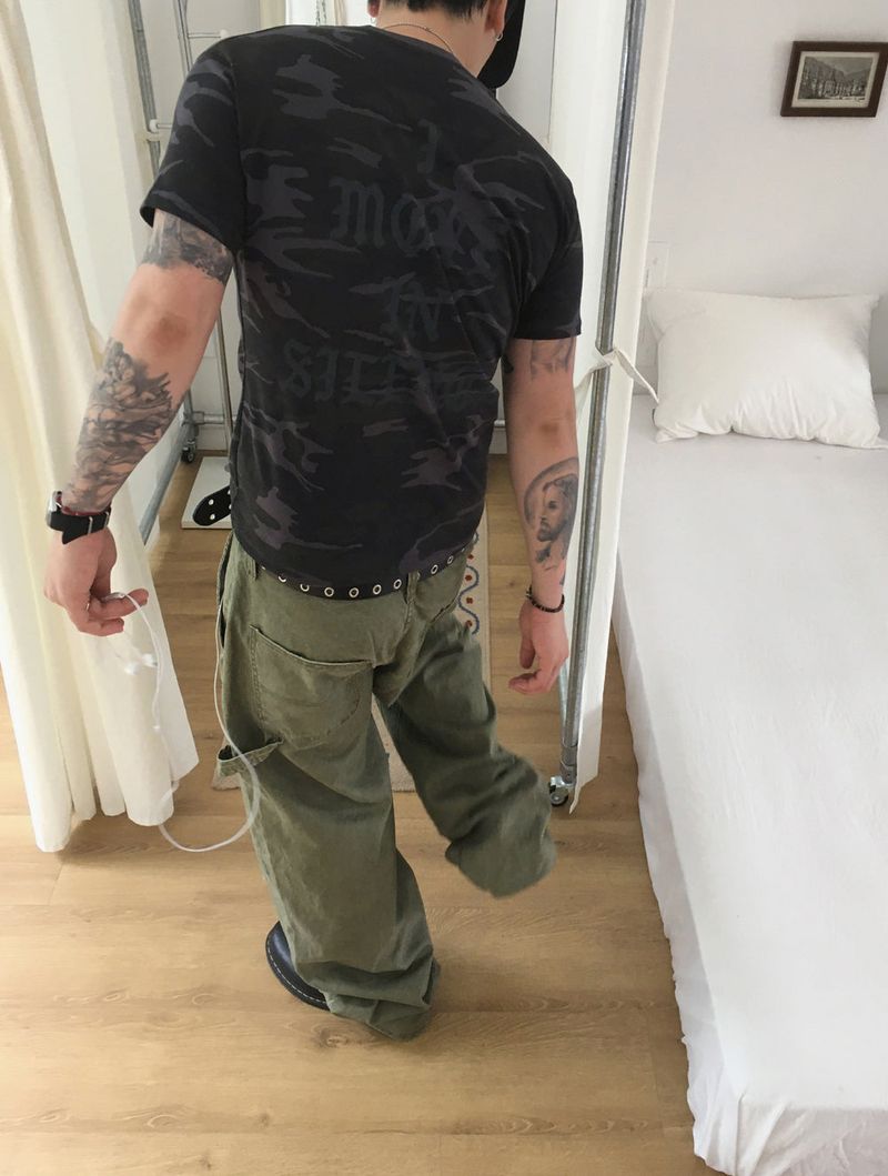 No.1811 S lettering camo half T