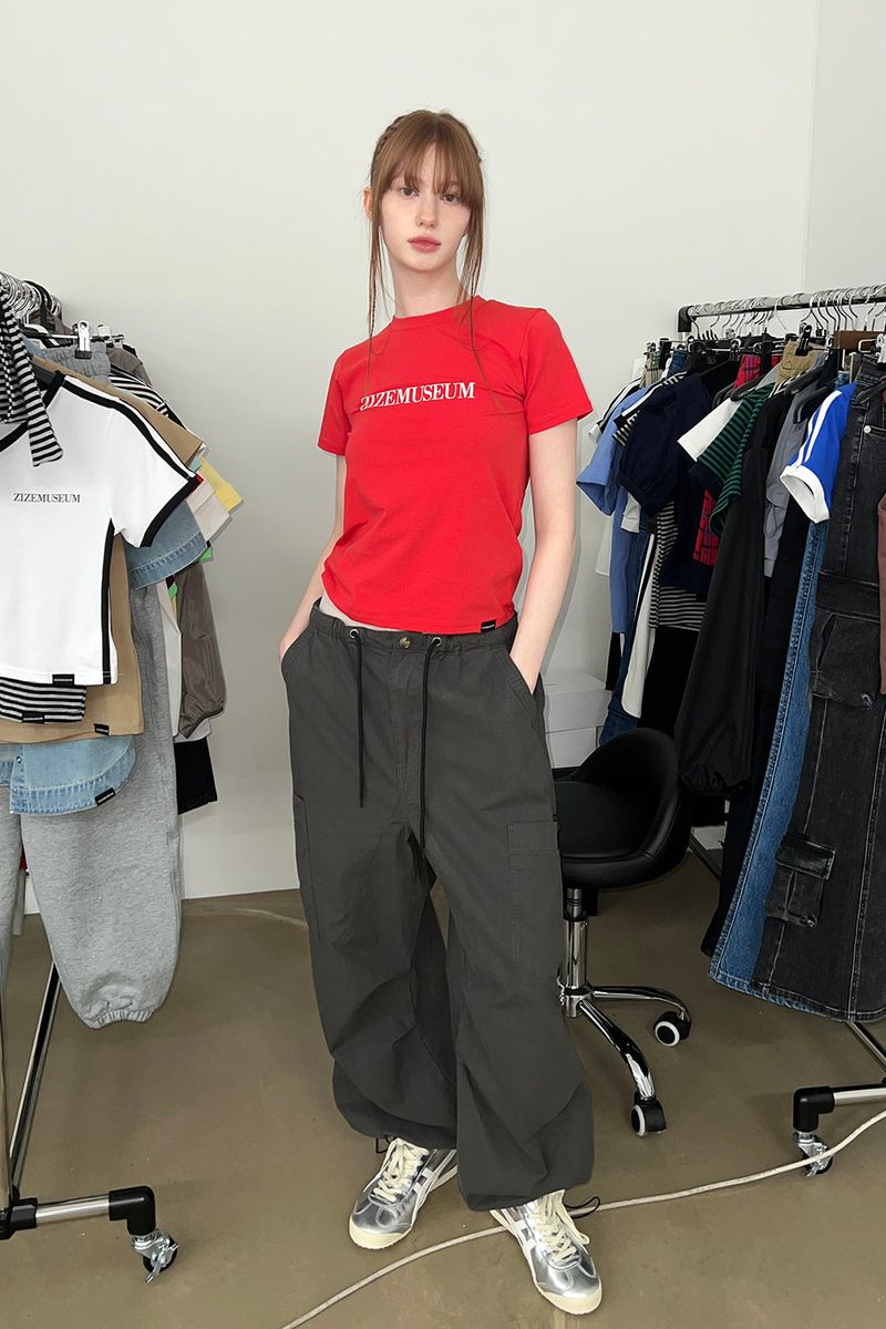 VINTAGE PARACHUTE CARGO PANTS (KHAKI)