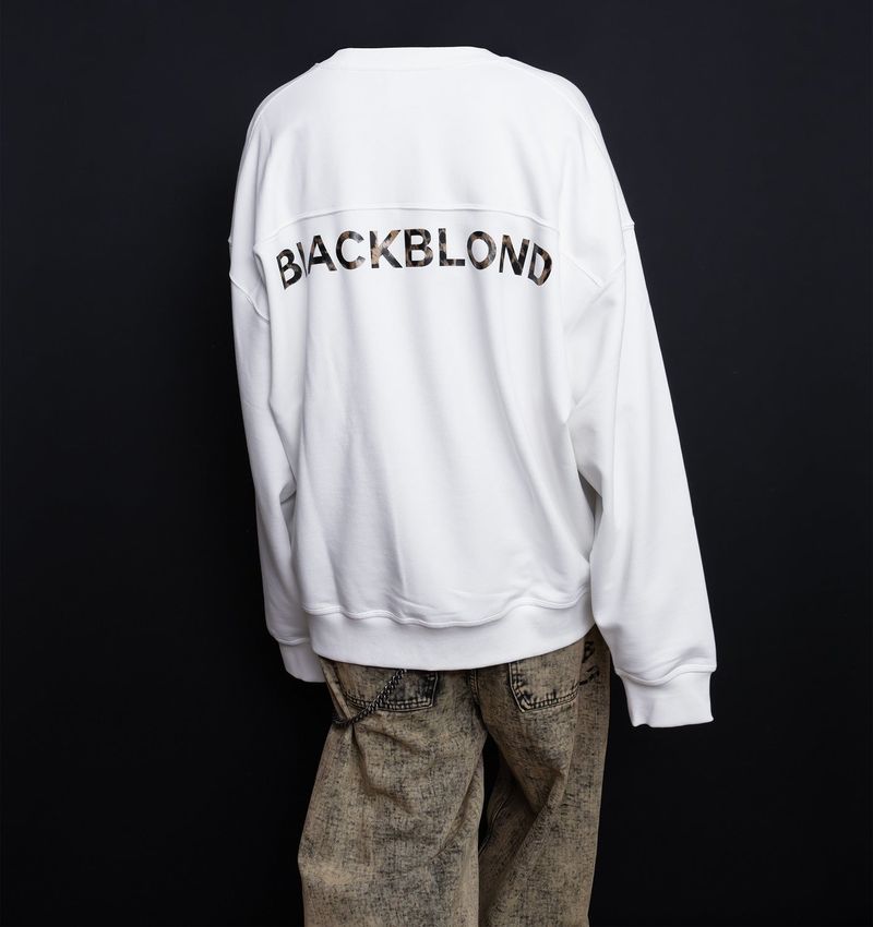 BBD Leopard Classic Smile Logo Sweatshirt (White)