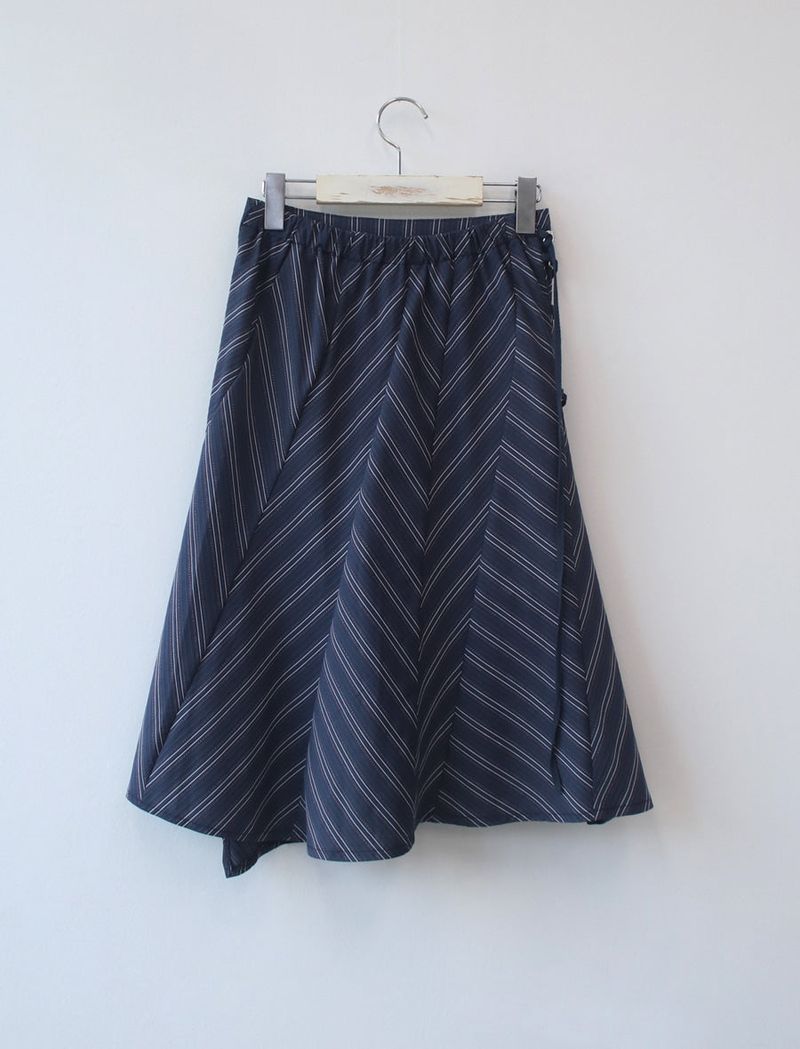 zigzag pattern midi skirt