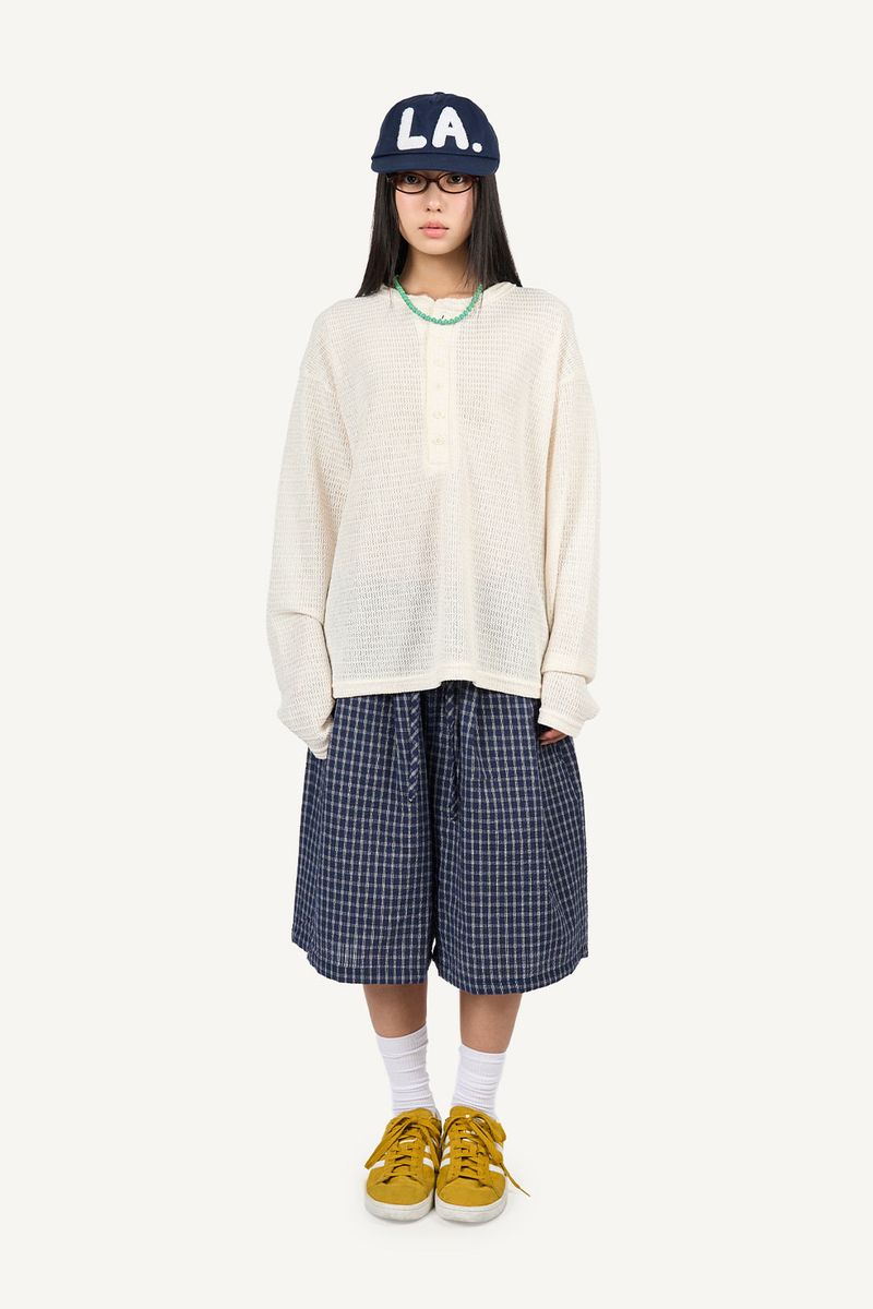 Henry Neck Punching Long Sleeve
