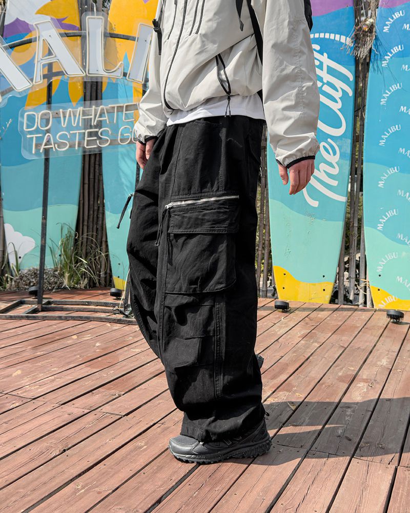 Zeka Zip Cargo Wide Pants