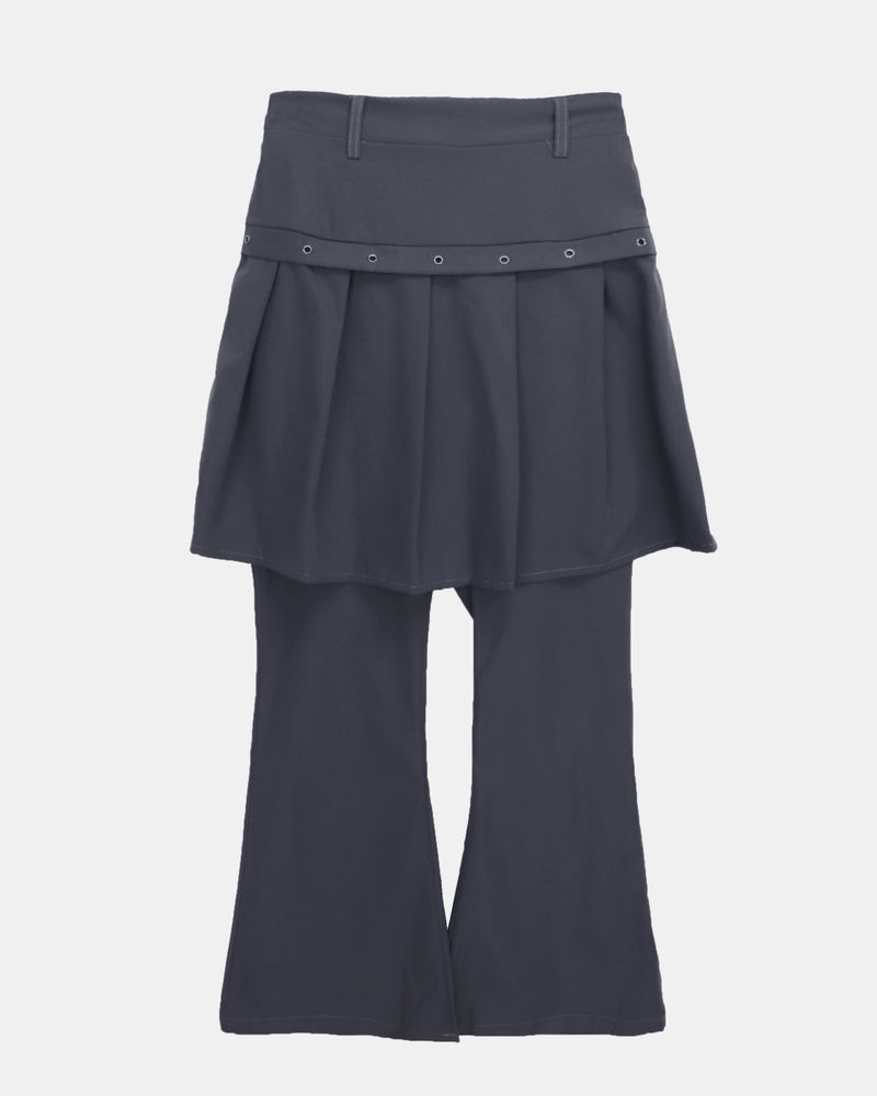 Luan Eyelet layered midi skirt bootcut pants