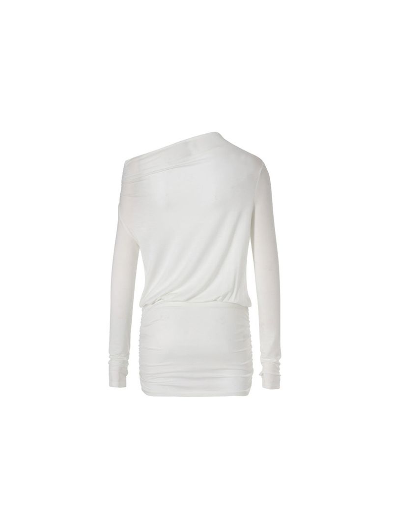 Shirring symbol dress (Ivory)