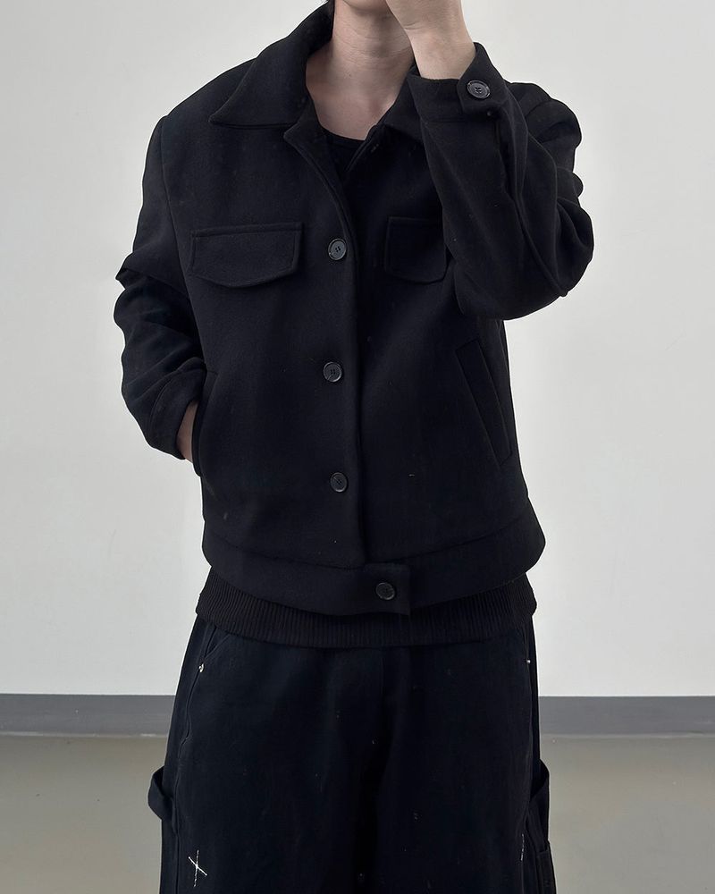 Riel Wool Cropped Jacket