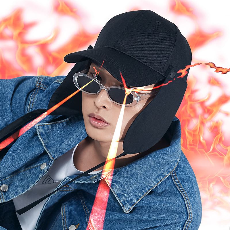 C Wear by the Genius(シーウェア バイザジーニアス)の「EAR FLAP BALL CAP BLACK / COTTON FLAP(Hats)」