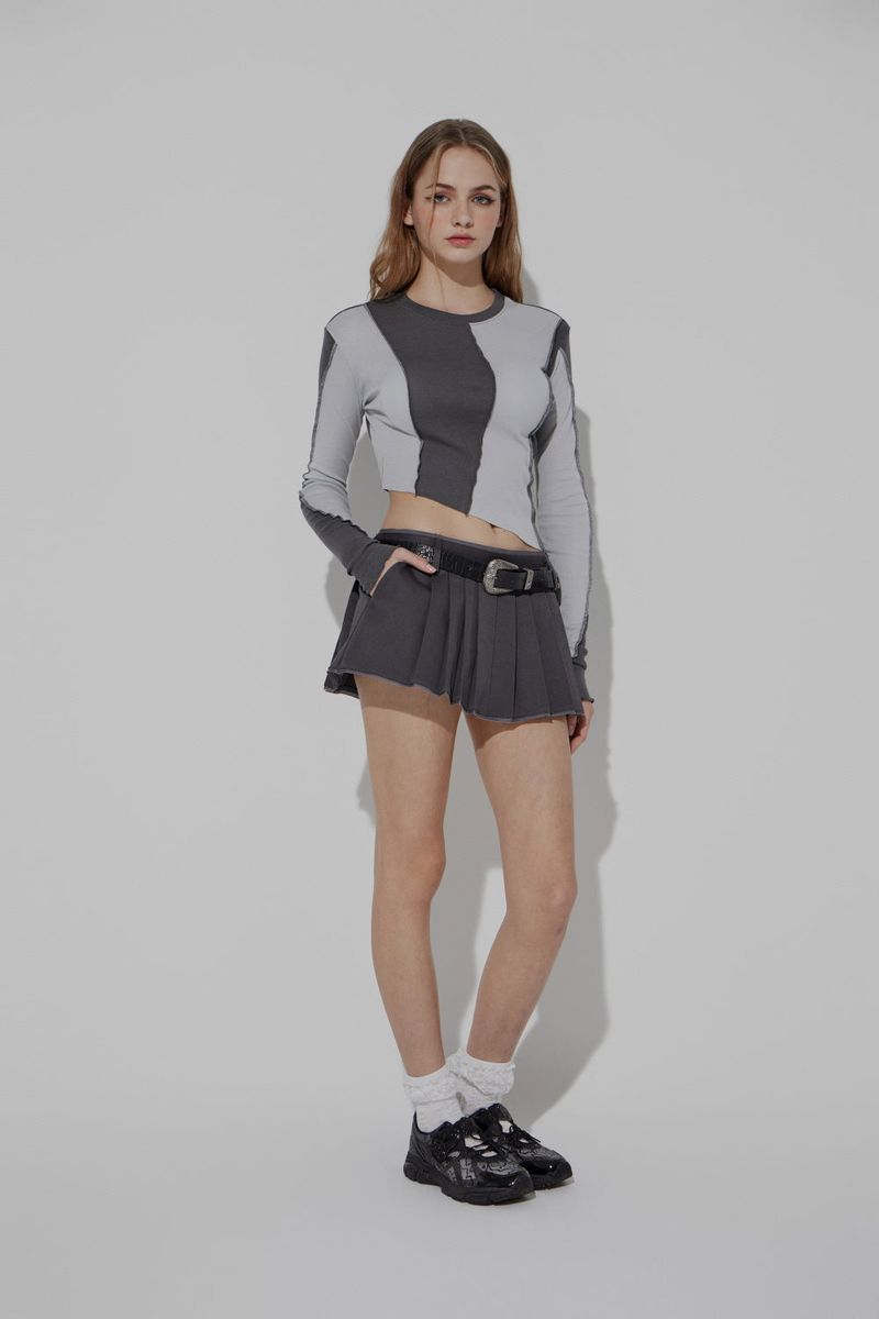 CHINO PLEATS SKIRT