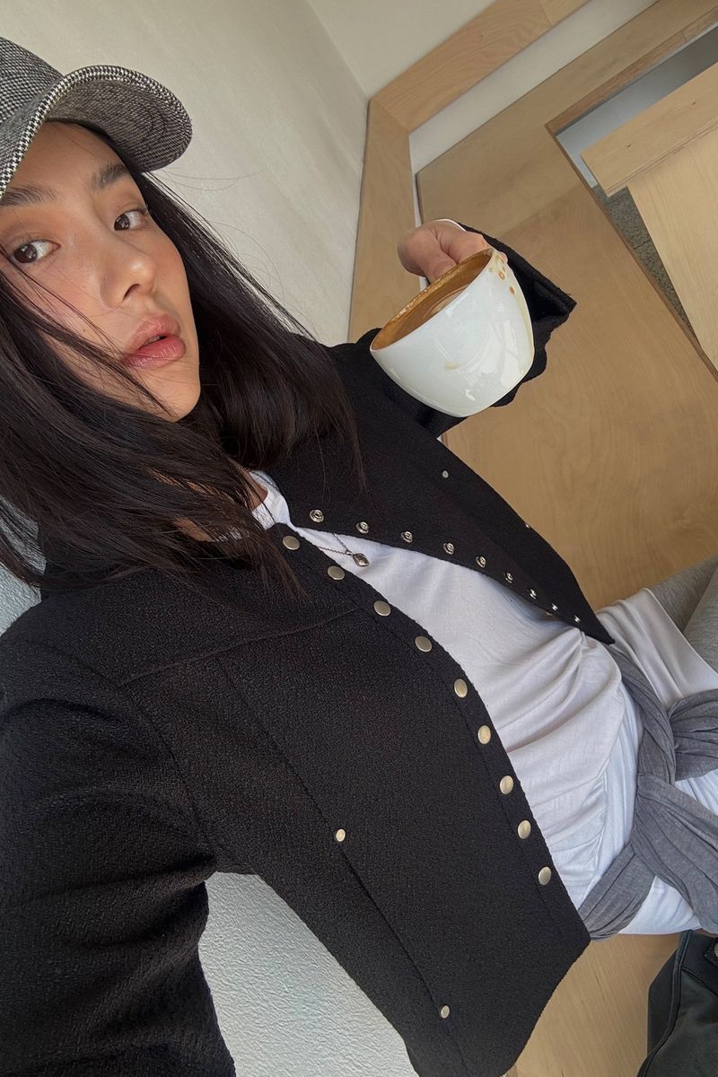 26SS★ TWEED SNAP CROP JACKET