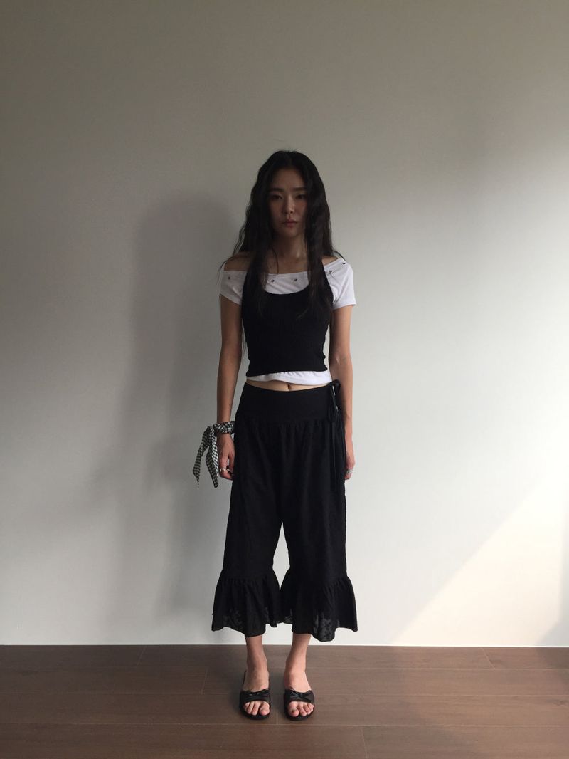 Rush Eyelet T-shirt (3color)