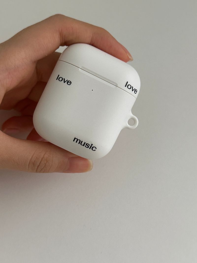 love music white airpods case