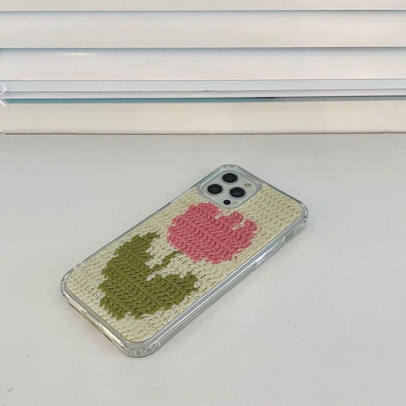 TULIP CROCHET HARD JELL CASE_PINK TULIP
