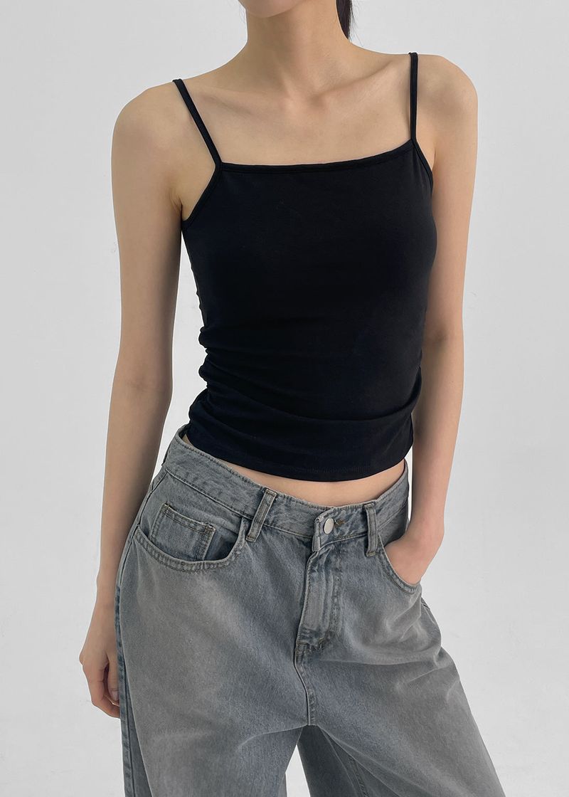 [MADE] Easy Shirring Tank Top With Built-in Cap