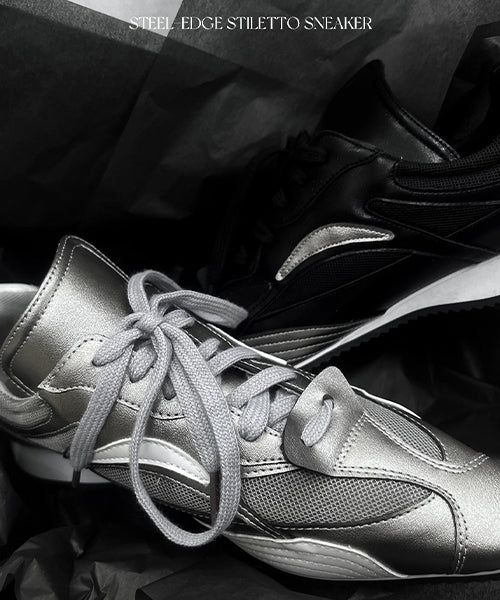 steel-edge stiletto sneaker (2color)