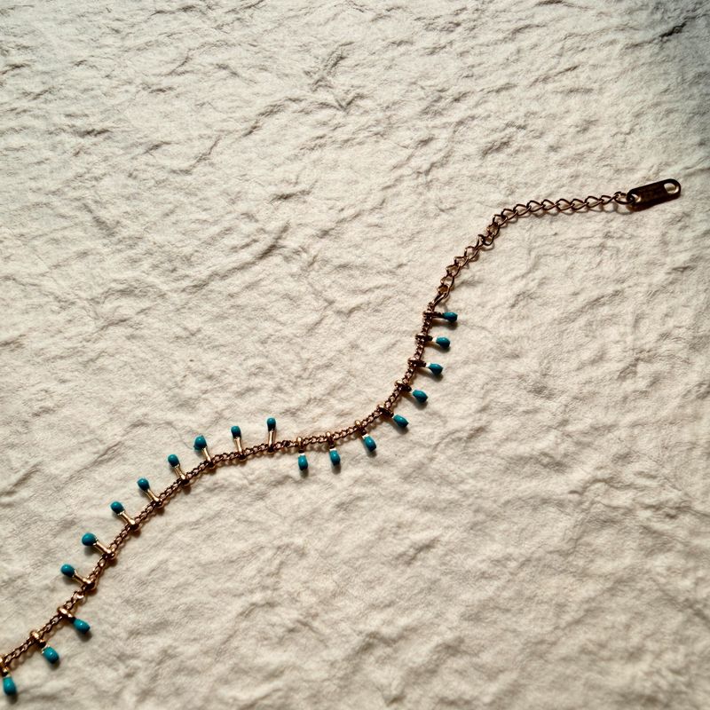 Turquoise Fringe Anklet Bracelate