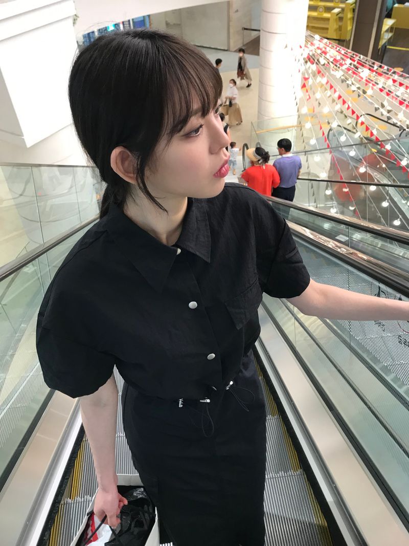 Sandy nylon set up shirt