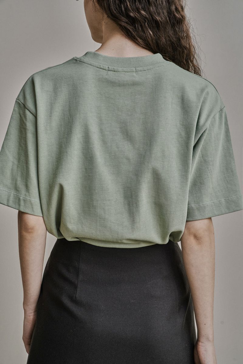 OVERSIZED LOGO EMBROIDERED T-SHIRT_GREEN